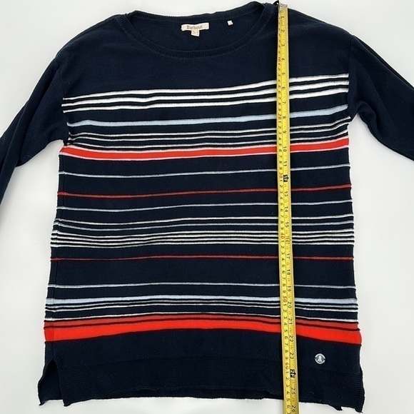 Barbour Blue/White/Red Striped Crewneck Sweater Size Medium - Picture 11 of 12